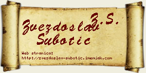 Zvezdoslav Subotić vizit kartica